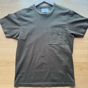 Dehen 1920 Heavy Duty Tee Single Pocket, size S in Loden color